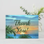 Puerto Sunset Dank u wel 1557 Bedankkaart (Staand voorkant)