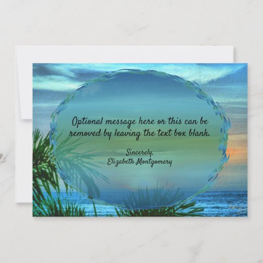 Puerto Sunset Dank u wel 1557 Bedankkaart (Achterkant)