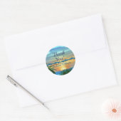 Puerto Sunset Dank u wel 1557 Ronde Sticker (Envelop)