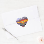 Puerto Sunset Dank u wel 1739 Hart Sticker (Envelop)