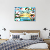 Puerto Sunset Family Collage 1557 Art Canvas Print (Insitu (Slaapkamer))