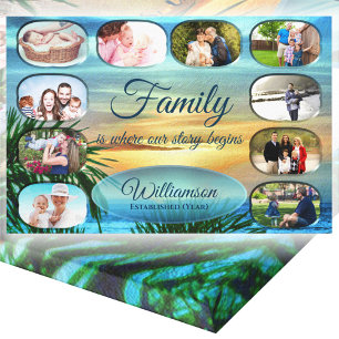 Puerto Sunset Family Collage 1557 Art Canvas Print
