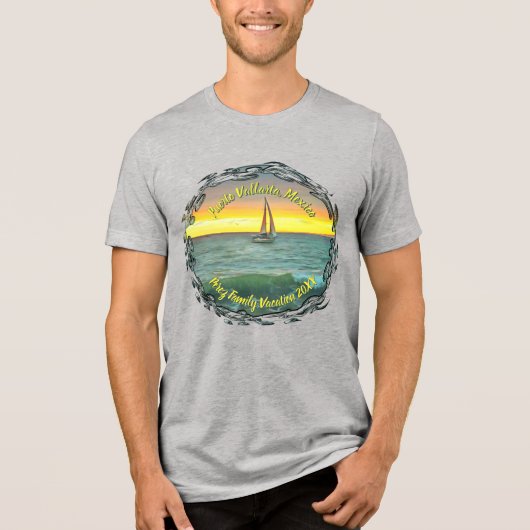 Puerto Vallarta Family Vacation 0884 Tri-Blend Shirt (Voorkant)