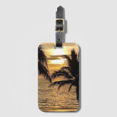 Puerto Vallarta Golden Summer Sunset Bagagelabel (Voorkant (verticaal))