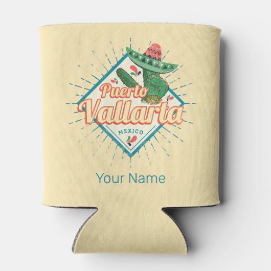 Puerto Vallarta Jalisco Mexico dansende cactus Blikjeskoeler (Achterkant)