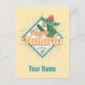 Puerto Vallarta Jalisco Mexico dansende cactus Feestdagenkaart (Voorkant)