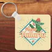 Puerto Vallarta Jalisco Mexico dansende cactus Sleutelhanger (Voorkant)