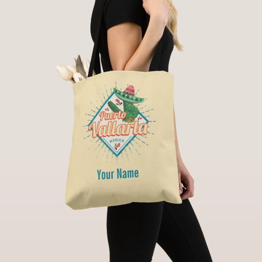 Puerto Vallarta Jalisco Mexico dansende cactus Tote Bag (Dichtbij)