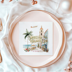 Puerto Vallarta Kerstmis   Tropisch Vakantiefeest Servet