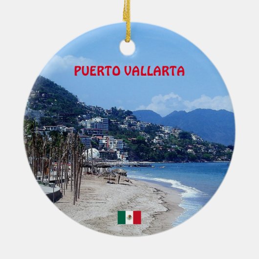 Puerto Vallarta kerstversiering Keramisch Ornament (Achterkant)