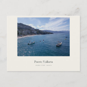 Puerto Vallarta-kust en vissersboten Briefkaart