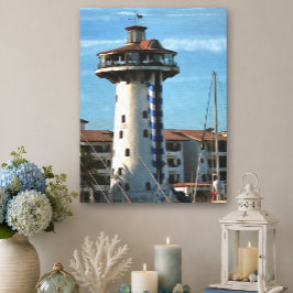 Puerto Vallarta Lighthouse Marina 0948 Kunst Canvas Afdruk