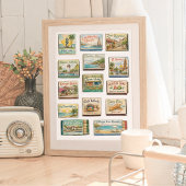 Puerto Vallarta Matchbook Collection Art Print