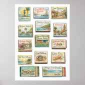 Puerto Vallarta Matchbook Collection Art Print (Voorkant)