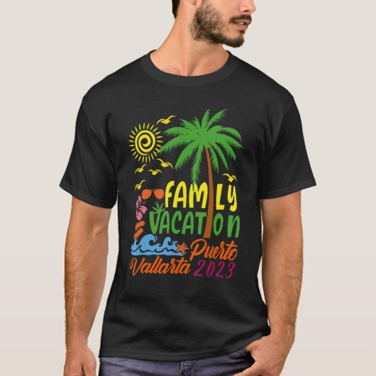 Puerto Vallarta Matching Vacation 2023 Mexico Souv T-shirt (Voorkant)