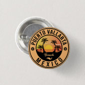 Puerto Vallarta Mexican Playa Travel Ronde Button 3,2 Cm (Voorkant /achterkant)