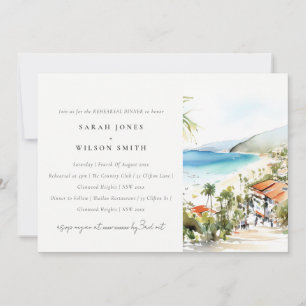 Puerto Vallarta Mexico Aquarel Proefhuwelijksdiner Kaart