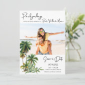 Puerto Vallarta, Mexico Beach Destination Wedding Save The Date (Staand voorkant)