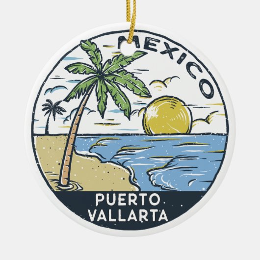 Puerto Vallarta Mexico  Keramisch Ornament (Voorkant)