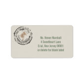 Puerto Vallarta Mexico Passport Palm Tree Stamp Etiket (Voorkant)