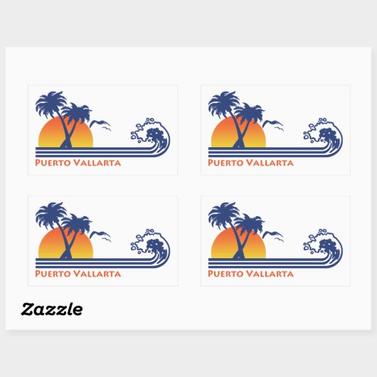 Puerto Vallarta Mexico Rechthoekige Sticker (Vel)