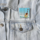 Puerto Vallarta Mexico reisposter Vierkante Button 5,1 Cm (In situ)