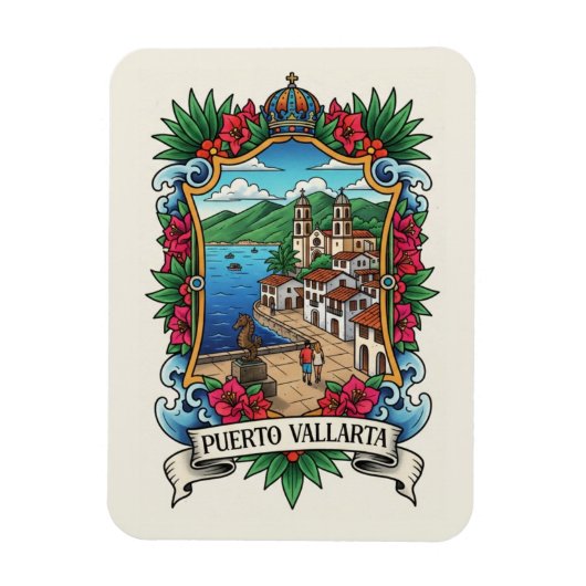 Puerto Vallarta Mexico Reizen Magneet (Verticaal)