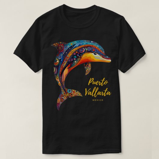 Puerto Vallarta Mexico Reizen  Tribal Dolph T-shirt (Design voorkant)