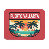 Puerto Vallarta Mexico Retro Embleem