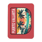 Puerto Vallarta Mexico Retro Embleem Magneet (Verticaal)