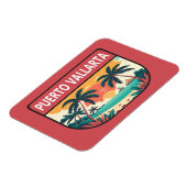 Puerto Vallarta Mexico Retro Embleem Magneet (Linkerzijde)