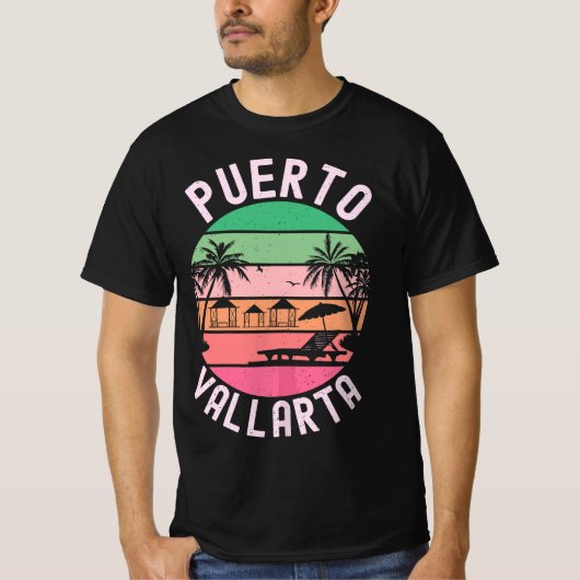 Puerto Vallarta Mexico Retro Mexican Resort Vacati T-shirt (Voorkant)