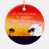 Puerto Vallarta Mexico Retro Sunset Souvenirs 60s Keramisch Ornament (Achterkant)