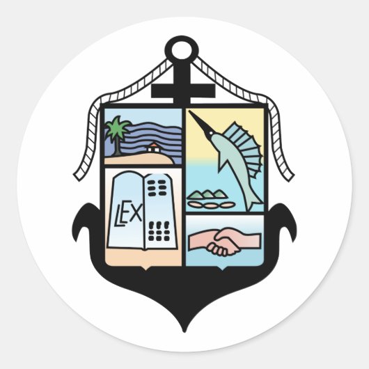 Puerto Vallarta, Mexico Ronde Sticker (Voorkant)