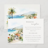 Puerto Vallarta Mexico Scape Wedding Reception Informatiekaartje (Voorkant / Achterkant)