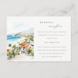 Puerto Vallarta Mexico Scape Wedding Reception Informatiekaartje