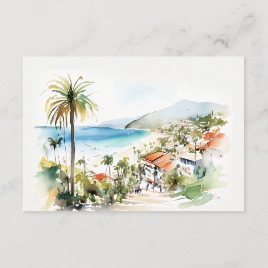 Puerto Vallarta Mexico Scape Wedding Reception Informatiekaartje (Achterkant)