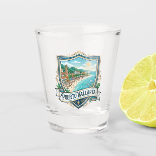 Puerto Vallarta Mexico Shot Glas (Voorkant)