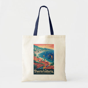 Puerto Vallarta Mexico Strand Illustratie Reis Tote Bag