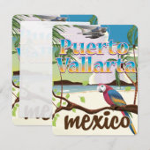 Puerto Vallarta Mexico strand reisposter (Voorkant / Achterkant)