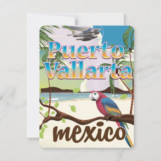 Puerto Vallarta Mexico strand reisposter (Voorkant)