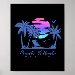 Puerto Vallarta Mexico Strandvakantie Retro Vintag Poster