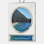 Puerto Vallarta, Mexico Verzilverd Banner Ornament (Links)