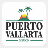 Puerto Vallarta Mexico Vierkante Sticker (Voorkant)