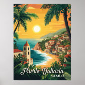 Puerto Vallarta Mexico Vintage Reizen Poster (Voorkant)