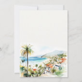 Puerto Vallarta Mexico Watercolor Baby Shower Kaart (Achterkant)