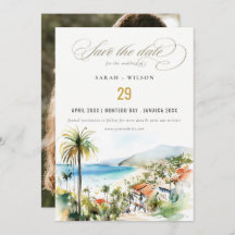 Puerto Vallarta Mexico Watercolor Photo Wedding