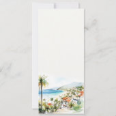 Puerto Vallarta Mexico Watercolor Wedding Menu Kaart (Achterkant)