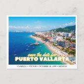 Puerto Vallarta Mexico Wedding Save the Date Briefkaart (Voorkant)