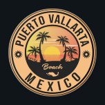 Puerto Vallarta Palm Tree Vintage Travel Souvenir Magneet<br><div class="desc">Het strandontwerp van Puerto Vallarta. De stranden van Mexico zijn de beste bestemming voor de zomervakantie. Je kunt dit ontwerp aan jezelf of aan iemand geven die naar de zomer gaat in Los Cabos Playa. Het is ontworpen voor surfers. Voor alle strandliefhebbers is dit voor jou.</div>